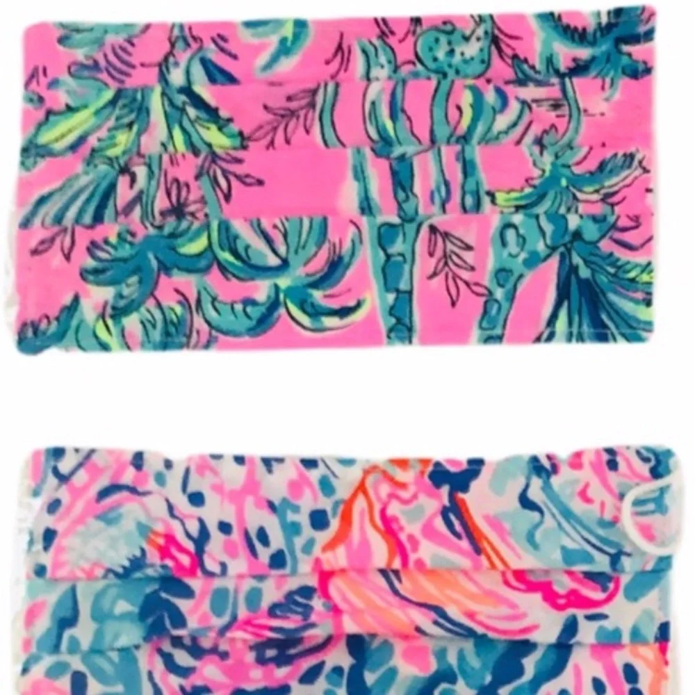 Lilly Pulitzer (3) three NWT authentic tropical face masks set of 3